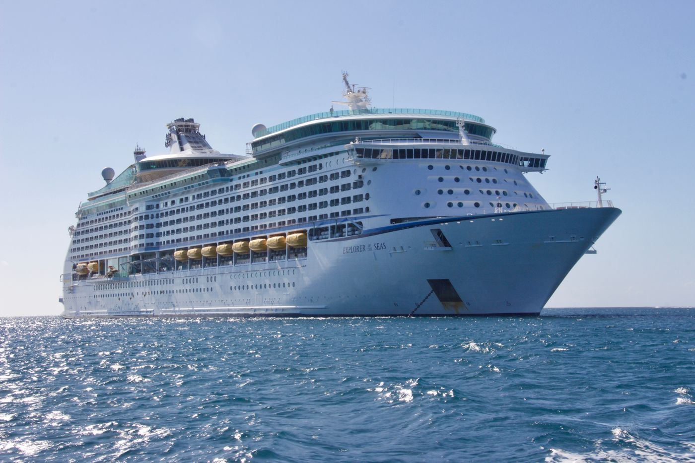 Cruise ship at sea